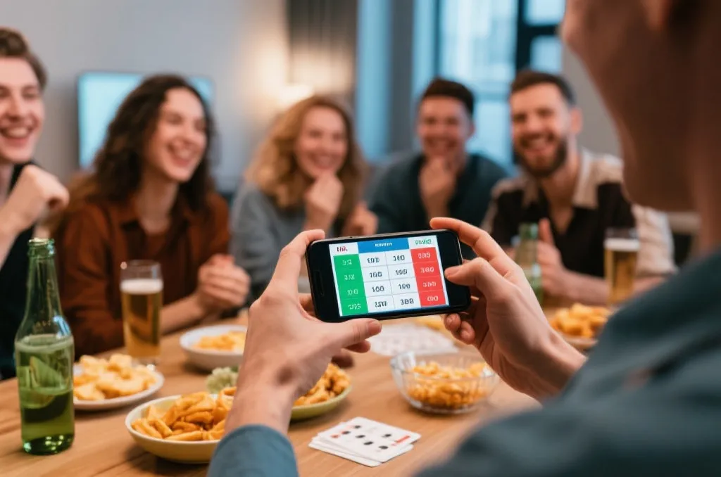 球迷在手机上分享世界杯实时比分卡片